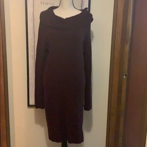 Halogen Sweater Dress in Wine